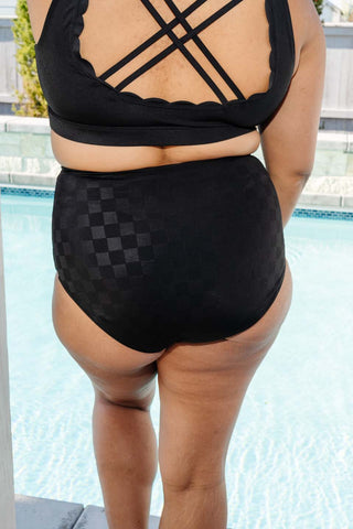Ruched High Rise Bottoms - Swim