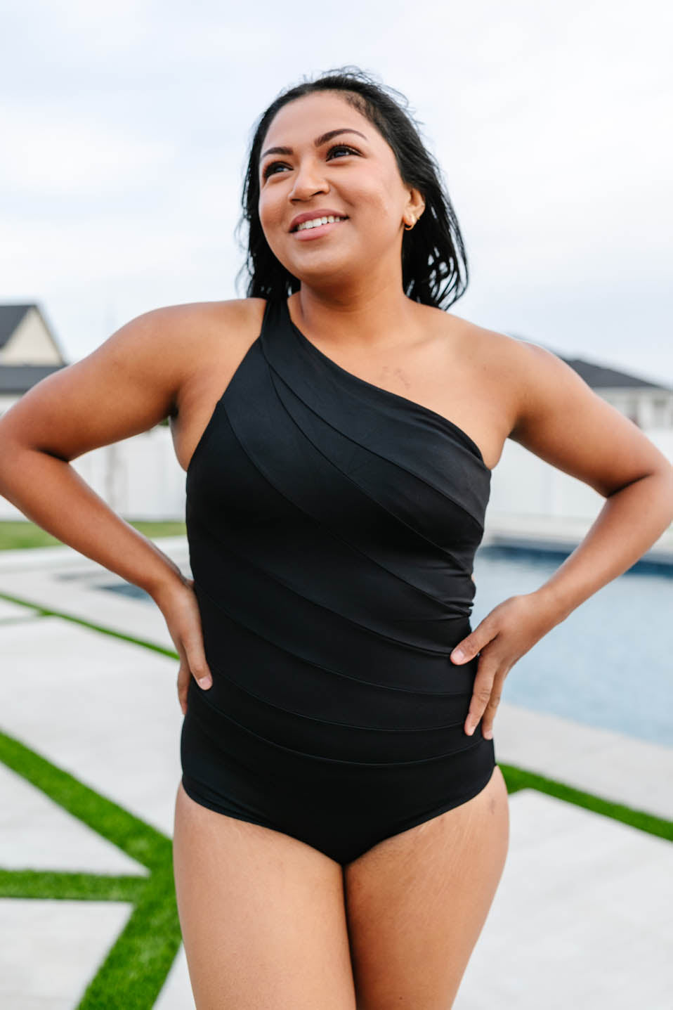 asymmetric swim dress Women's Swimwear One Piece Monokini Swim Dress Swimsuit Tummy Control High Waist Slim Backless Elegant Vacation Floral Asymmetric Neck Sleeveless Bathing Suits 2026