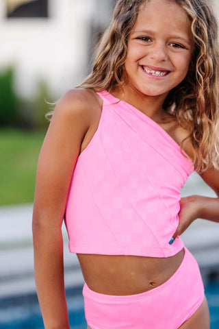 KIDS Asymmetric Crop Set (2-Piece) - Swim