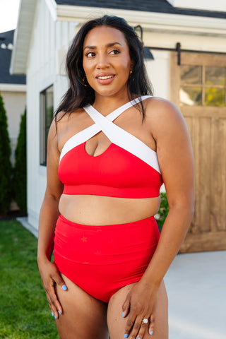 Ruched High Rise Bottoms - Swim
