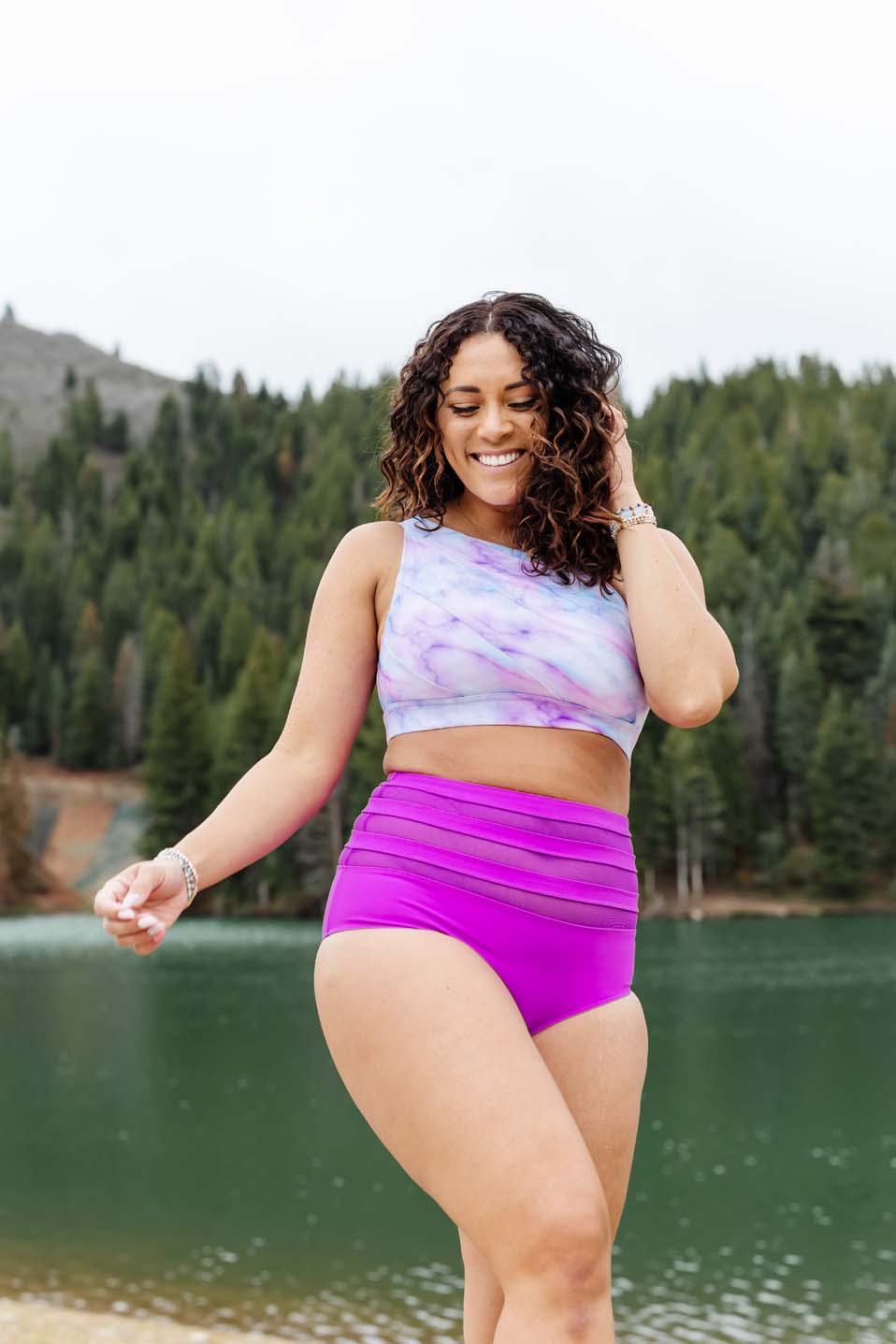 Ultra high waist sales swim bottoms plus size