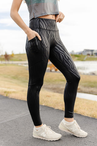 Buy Black Embossed Zebra Print Next Active Sports Tummy Control High Waisted  Full Length Sculpting Leggings from Next USA