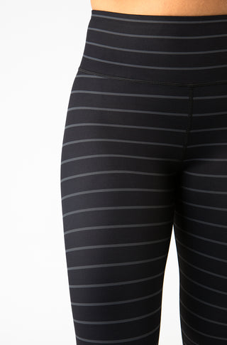 Lululemon Capri Leggings Yoga Pants Women's Size 6 Gym Training Striped  Black