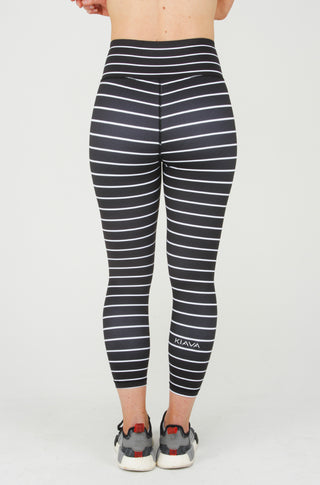 Striped Capri & Legging in Black and Grey [Luxe Fabric