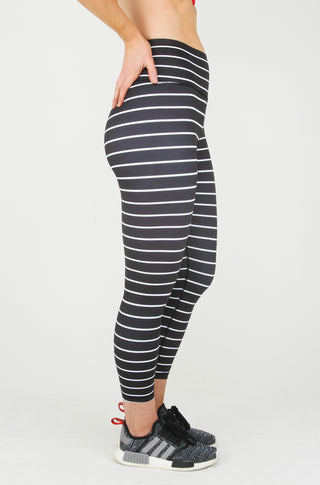 Buy Designer Women Black Striped Lycra Blend Tights (L) l Hose l