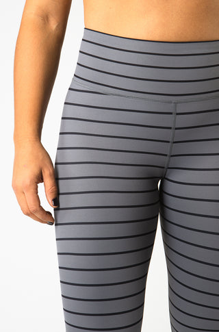 Striped Capri & Legging in Grey and Black [Ultra Luxe Fabric