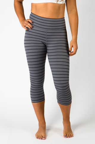 Striking Striped Pattern Athleisure Capri Leggings – Essential Activewear  Inc.