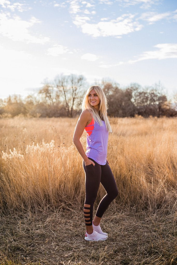 Cut Out Criss Cross Leggings | Top Tier Style
